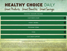 Tablet Screenshot of healthychoicedaily.com